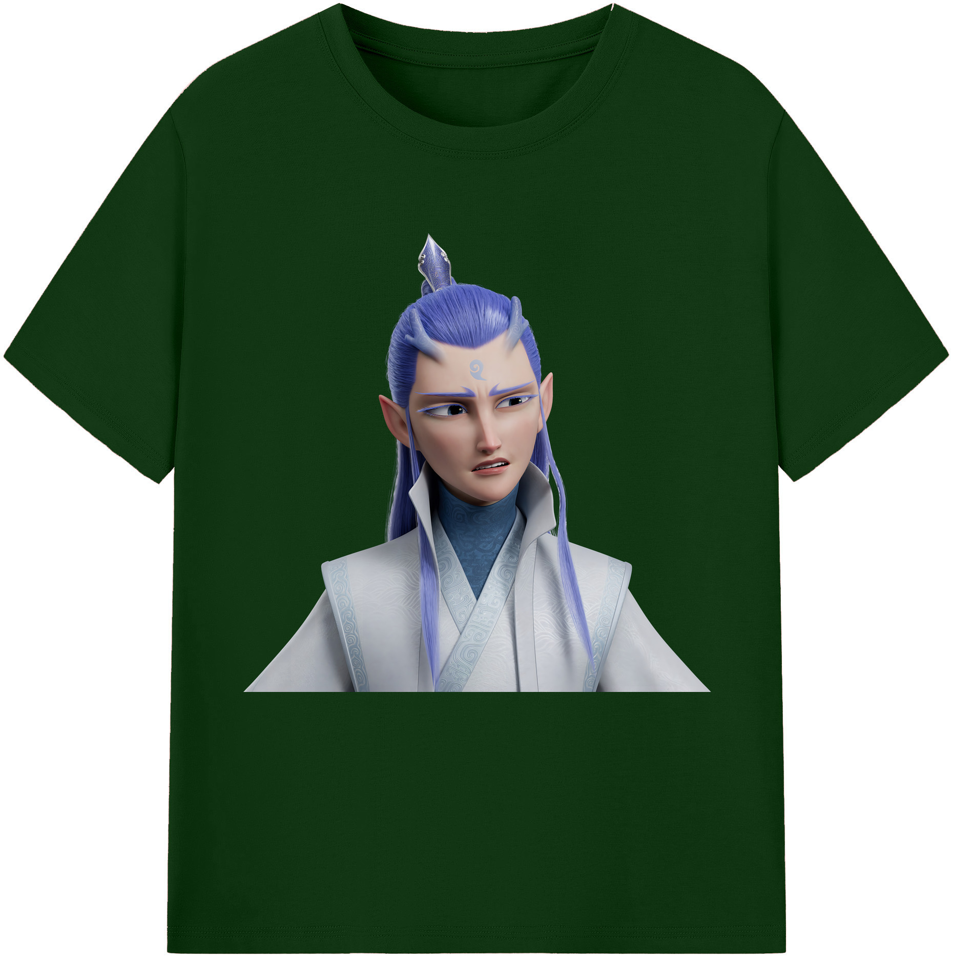 （画像用） Ne Zha 2 ナタ 魔童の大暴れ 綿100％半袖Tシャツ（フロントプリント）